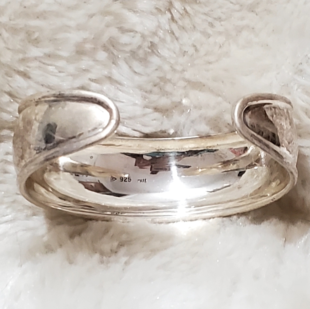Silpada Sterling Silver Smooth Raised Edge Cuff Bracelet BT6107 - Picture 2 of 7